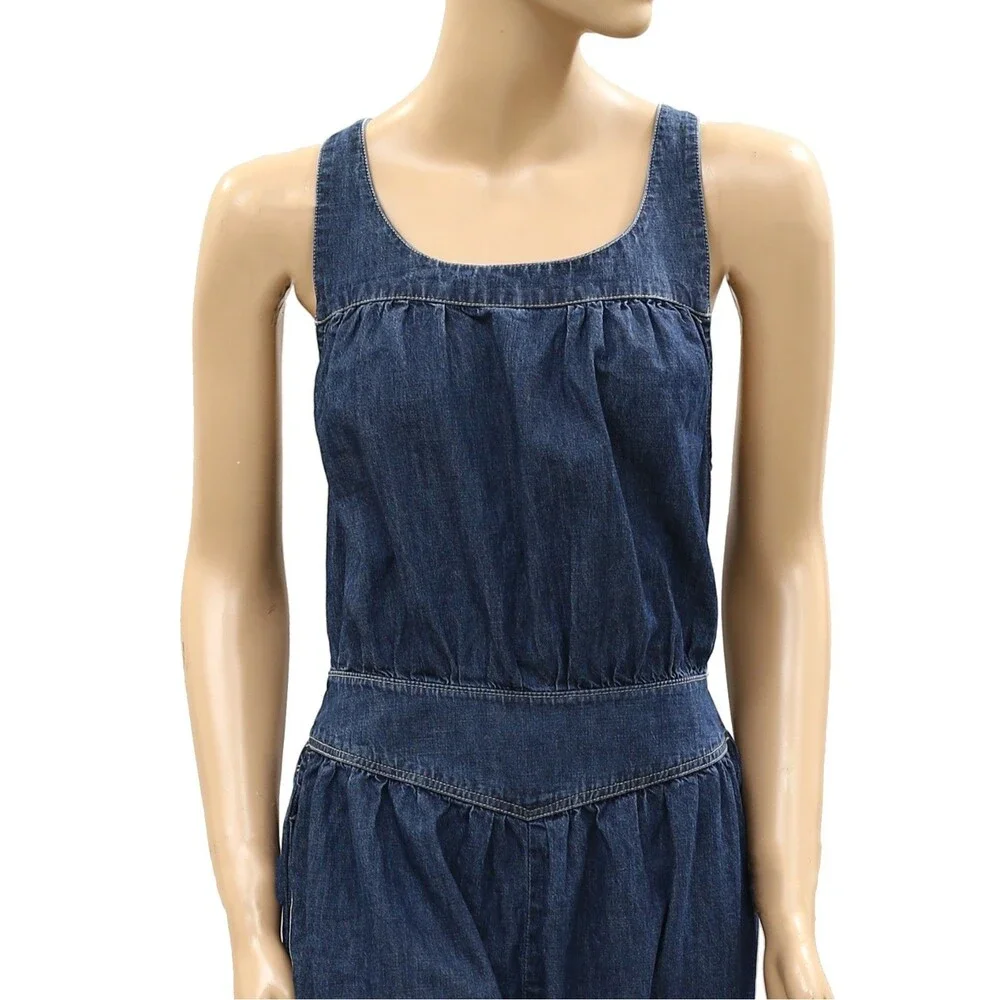 Free People We The Free Vintage Heirloom One-Piece Jumpsuit Smocked S 287551